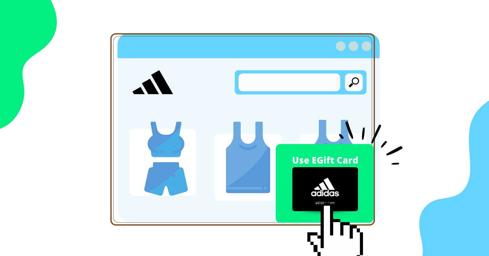 shopping online on with Adidas eGift Card