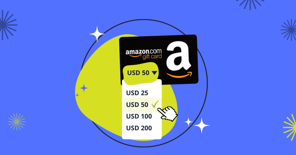 Amazon gift card in various denominations