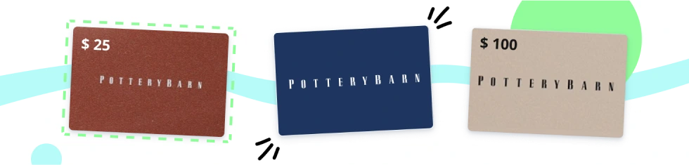 multiple Pottery Barn Gift Card