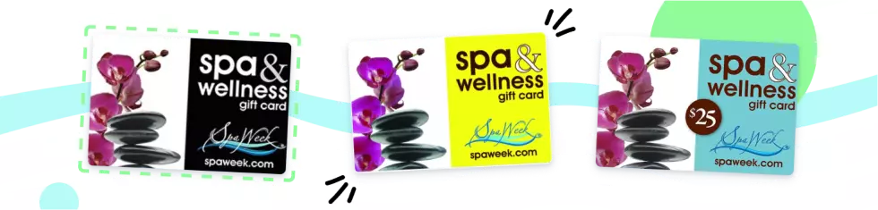 various denominations of Spa & Wellness eGift Card