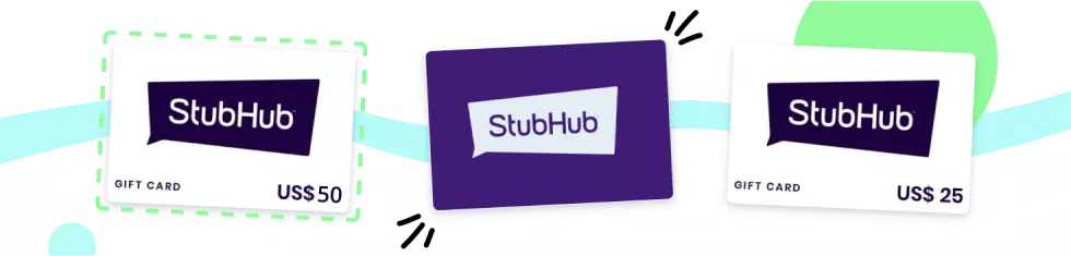 multiple Stubhub gift Cards